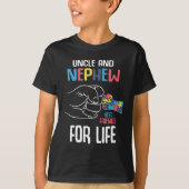 Autism Awareness Friends oom Autistic Nephew T-shirt (Voorkant)