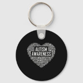 Autism Awareness Gift Heart Proud Support Month Gi Sleutelhanger (Achterkant)