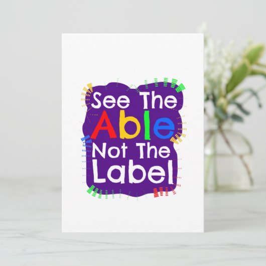 Autism Awareness Giften Kaart (Staand voorkant)