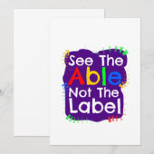 Autism Awareness Giften Kaart (Voorkant / Achterkant)