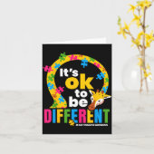 Autism Awareness Giraffe It’s Ok To Be Different G Kaart (Gele Bloem)