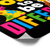 Autism Awareness Giraffe It’s Ok To Be Different G Poster (Hoek)