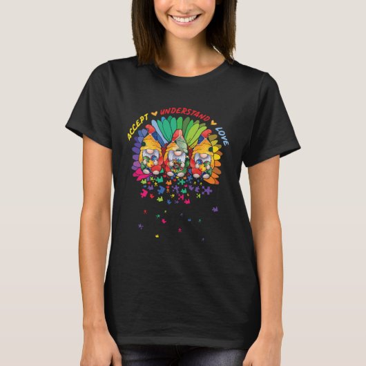 Autism Awareness Gnomes Puzzle Kindness T-shirt (Voorkant)