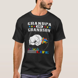 Autism Awareness Grandpa Grandson Best Friend for  T-shirt