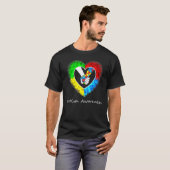 Autism Awareness Hands In Heart Puzzle Pieces T-shirt (Voorkant volledig)