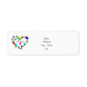 Autism Awareness hartpuzzels address label (Voorkant)