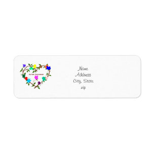 Autism Awareness hartpuzzels address label