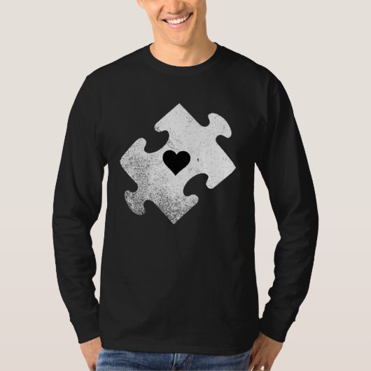 Autism Awareness Heart Jigsaw Puzzle T-shirt (Voorkant)