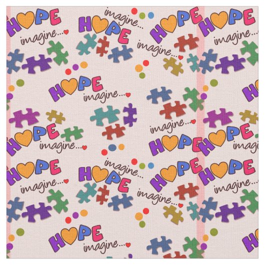 Autism Awareness Hope Beeld roze in Stof (Close Up)