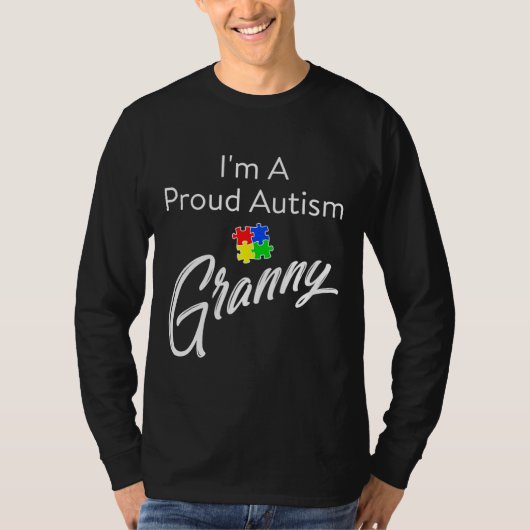 Autism Awareness I a Proud Autism Granny T-shirt A (Voorkant)