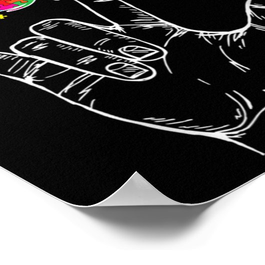 Autism Awareness I Love You Asl Hand Sign Language Poster (Hoek)