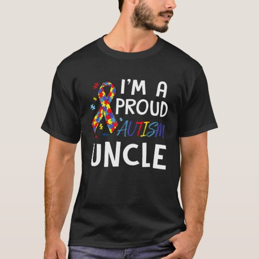 Autism Awareness I m A Proud Autism Uncle T-shirt (Voorkant)