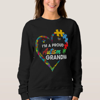 Autism Awareness  I m A Proud Grandma Love Puzzle  Trui