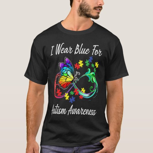 Autism Awareness I Wear Blue For Autism Awareness T-shirt (Voorkant)