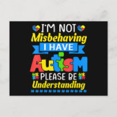 Autism Awareness I'm Not Misbehaving I Have Autism Briefkaart (Voorkant)