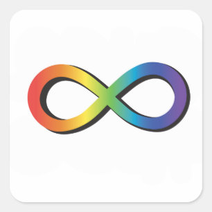 Autism Awareness Infinity Symbol Vierkante Sticker