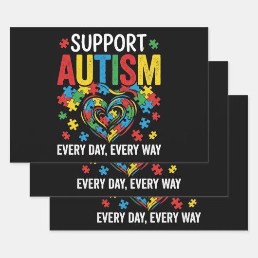 Autism awareness inpakpapier vel (Set)