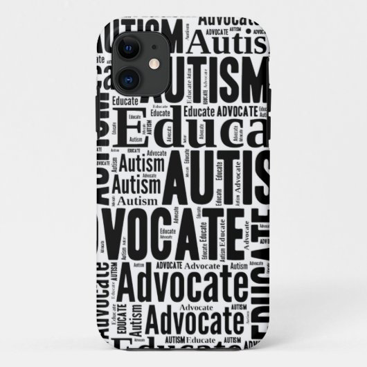 Autism Awareness IPhone Case Black (Achterkant)