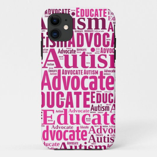 Autism Awareness iPhone Case Pink GoTeamKate (Achterkant)