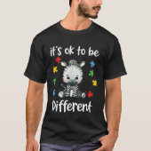 Autism Awareness It s OK to be different Zebra T-shirt (Voorkant)