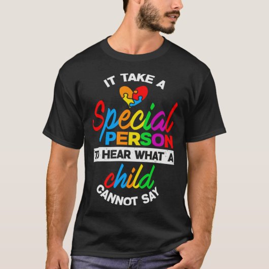 Autism Awareness It Takes A Special Person Support T-shirt (Voorkant)