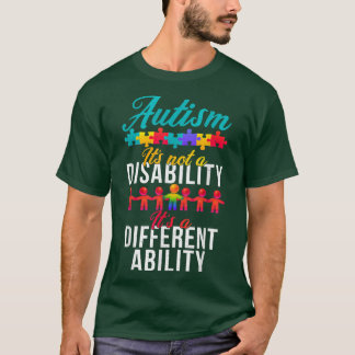 Autism Awareness It's a Different Ability Skeleton T-shirt