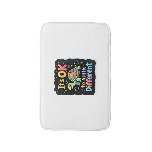 Autism Awareness It's Ok To Be A Little Different Badmat (Voorkant Verticaal)