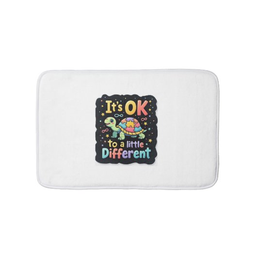 Autism Awareness It's Ok To Be A Little Different  Badmat (Voorkant)