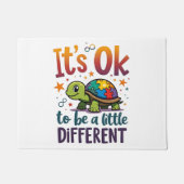 Autism Awareness It's Ok To Be A Little Different  Deurmat (Voorkant)