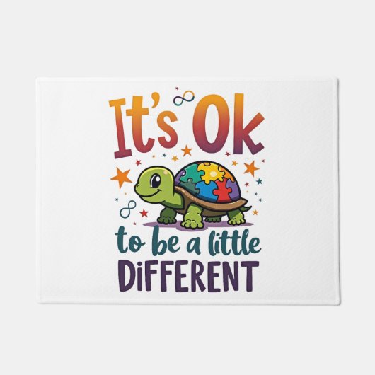 Autism Awareness It's Ok To Be A Little Different  Deurmat (Voorkant)