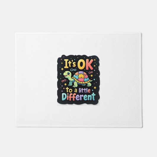 Autism Awareness It's Ok To Be A Little Different  Deurmat (Voorkant)