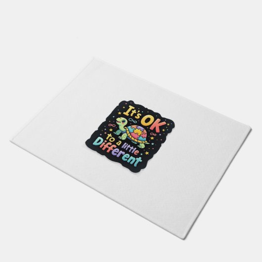 Autism Awareness It's Ok To Be A Little Different  Deurmat (Schuin)