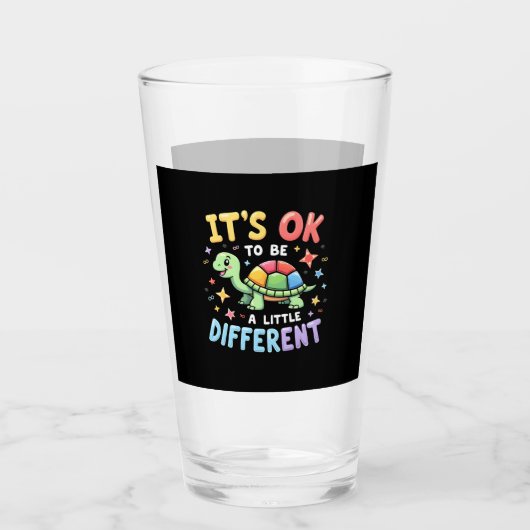 Autism Awareness It's Ok To Be A Little Different Glas (Voorkant)