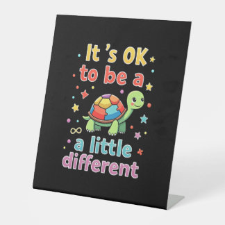 Autism Awareness It's Ok To Be A Little Different  Reclamebord Met Voetstuk
