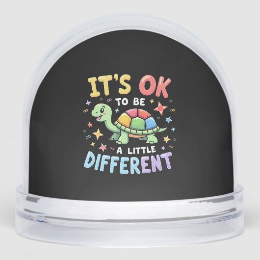 Autism Awareness It's Ok To Be A Little Different Sneeuwbol (Voorkant)
