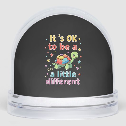 Autism Awareness It's Ok To Be A Little Different  Sneeuwbol (Voorkant)