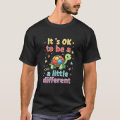 Autism Awareness It's Ok To Be A Little Different T-shirt (Voorkant)