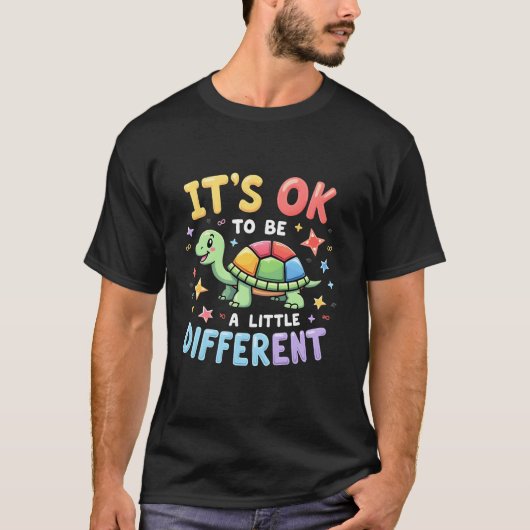 Autism Awareness It's Ok To Be A Little Different  T-shirt (Voorkant)