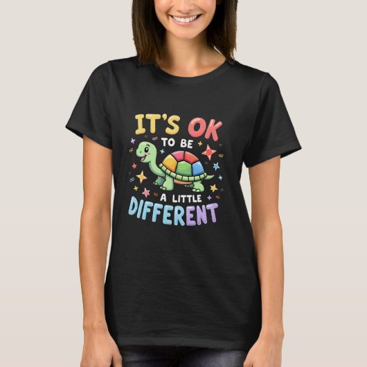 Autism Awareness It's Ok To Be A Little Different  T-shirt (Voorkant)