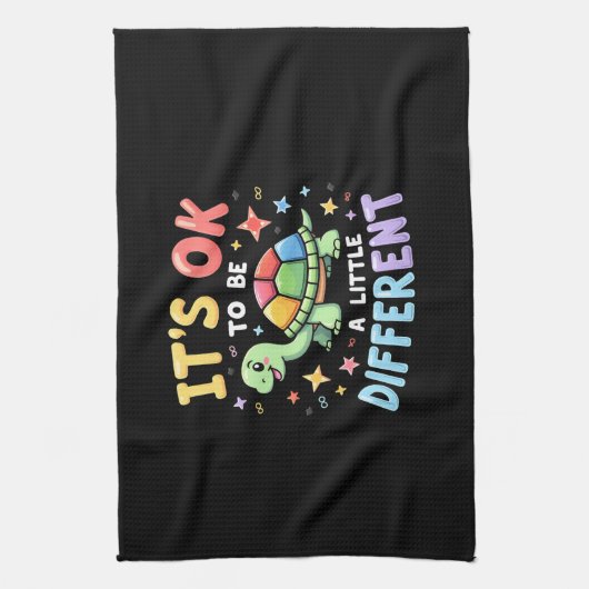 Autism Awareness It's Ok To Be A Little Different Theedoek (Verticaal)