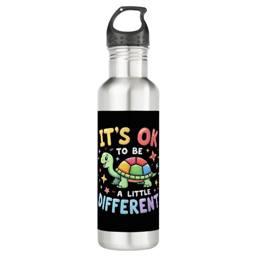 Autism Awareness It's Ok To Be A Little Different Waterfles (Voorkant)