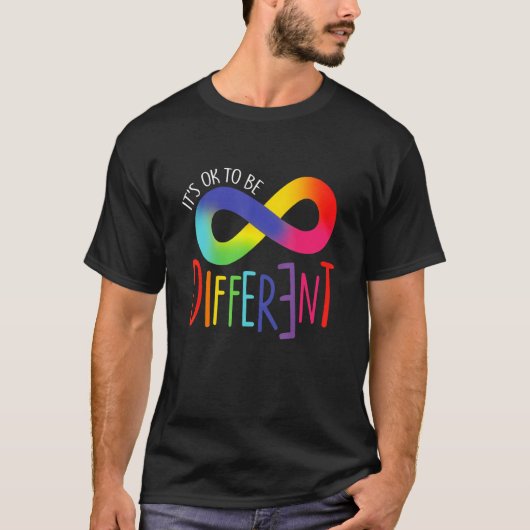 Autism Awareness Its Ok To Be Different Acceptance T-shirt (Voorkant)