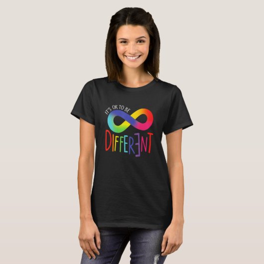 Autism Awareness Its Ok To Be Different Acceptance T-shirt (Voorkant volledig)