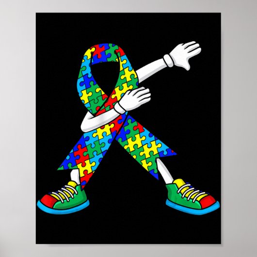 Autism Awareness Kinder jongens Toddlers Dabbing D Poster (Voorkant)