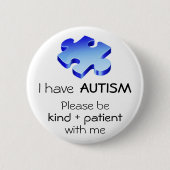 Autism Awareness Lapel Pin - Button (Voorkant)