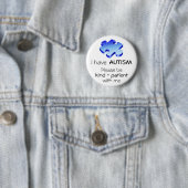 Autism Awareness Lapel Pin - Button (In situ)