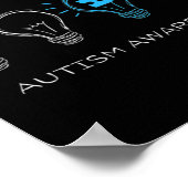 Autism Awareness Light It Up Blue Premium T-Shirt1 Poster (Hoek)