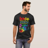 Autism Awareness Love Feather Rainbow Puzzle Infin T-shirt (Voorkant volledig)