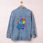 Autism Awareness Love Letter Cute Heart Puzzle Mam Denim Jacket (Hangar)