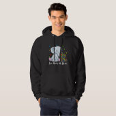 Autism Awareness Love Needs No Words Elephant Supp Hoodie (Voorkant volledig)